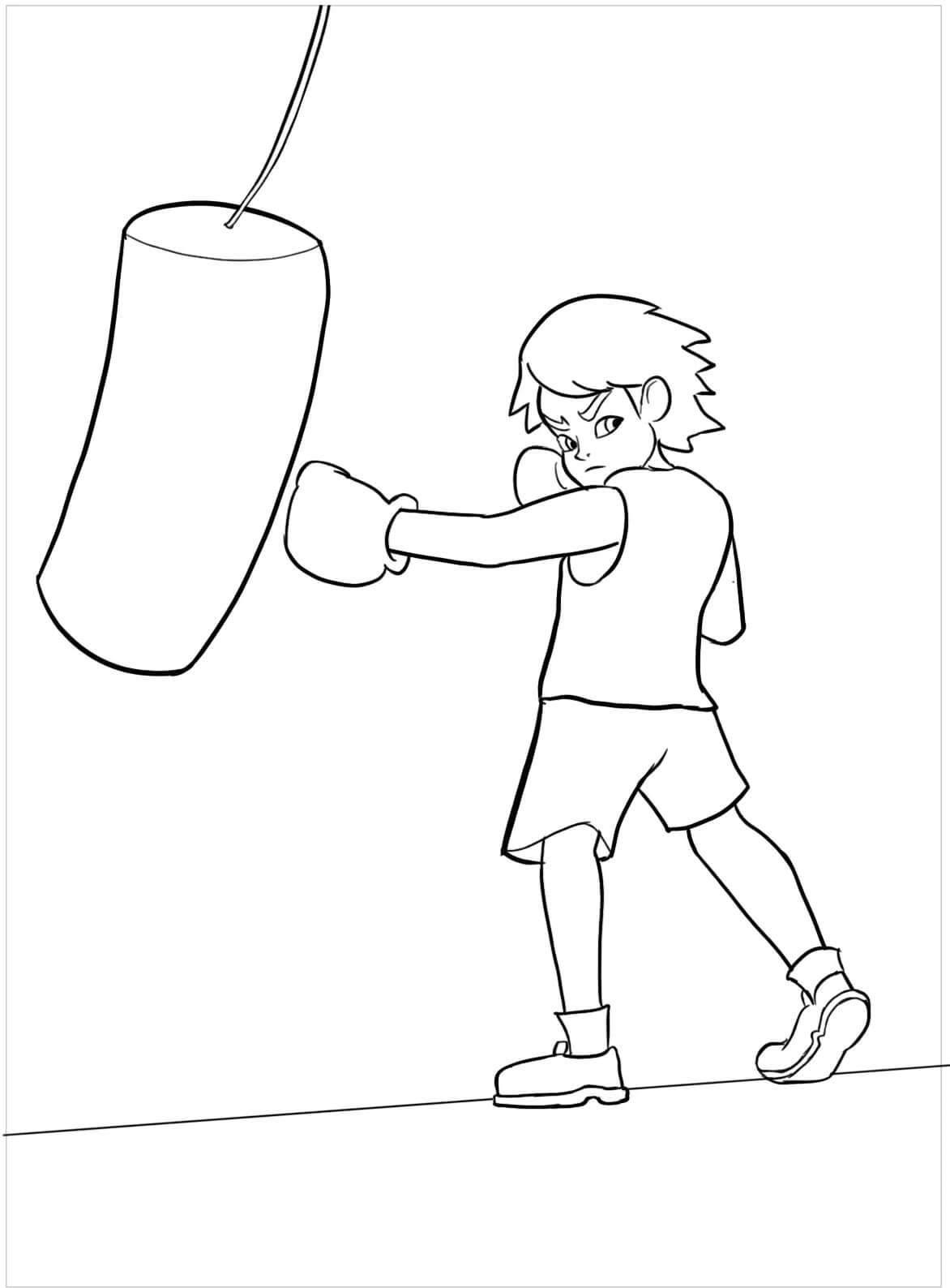 33 Dynamic Boxing Coloring Pages Printable 11