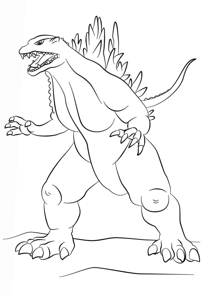 33 Epic Godzilla Coloring Pages Printable 12