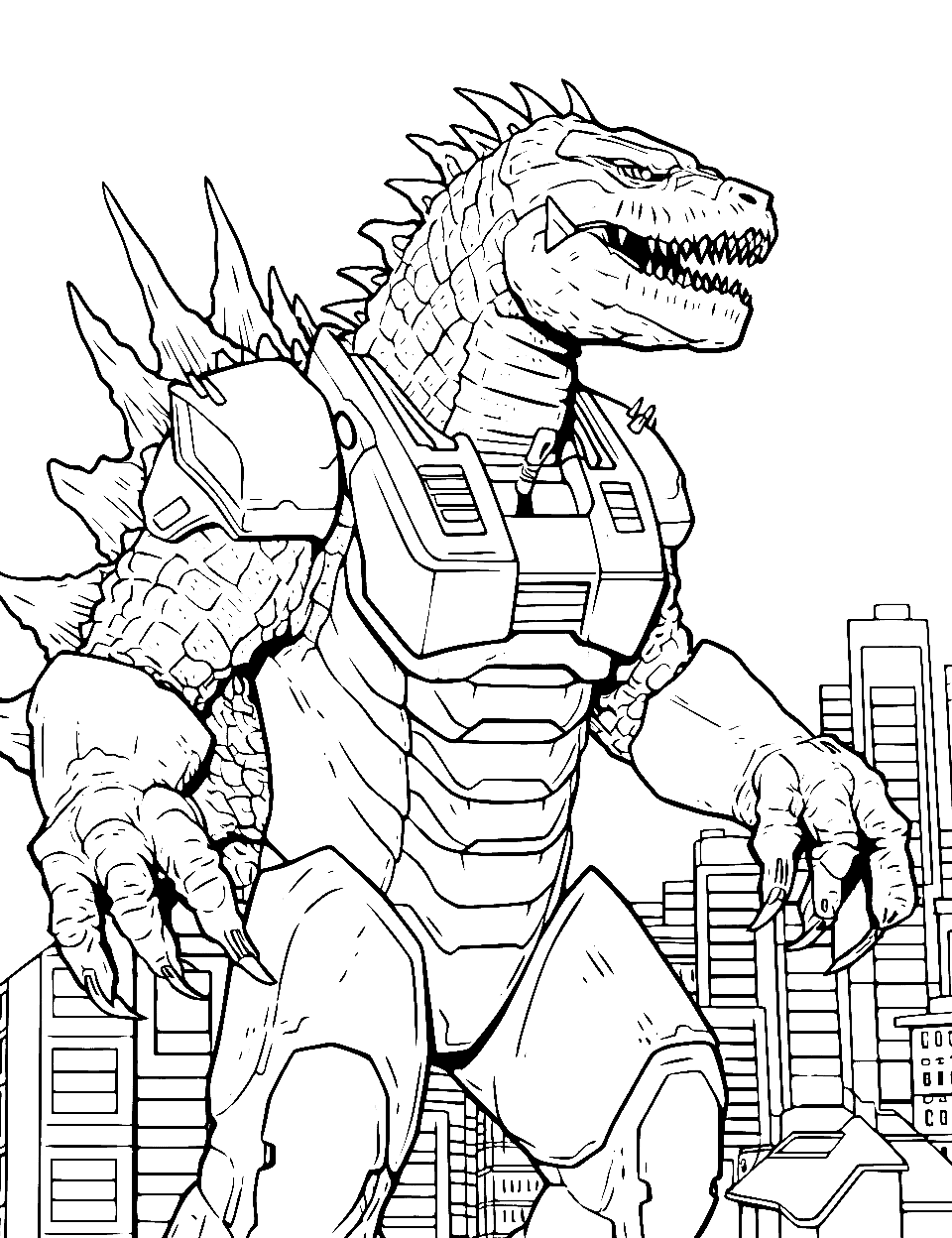 33 Epic Godzilla Coloring Pages Printable 16