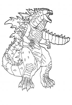 33 Epic Godzilla Coloring Pages Printable 18