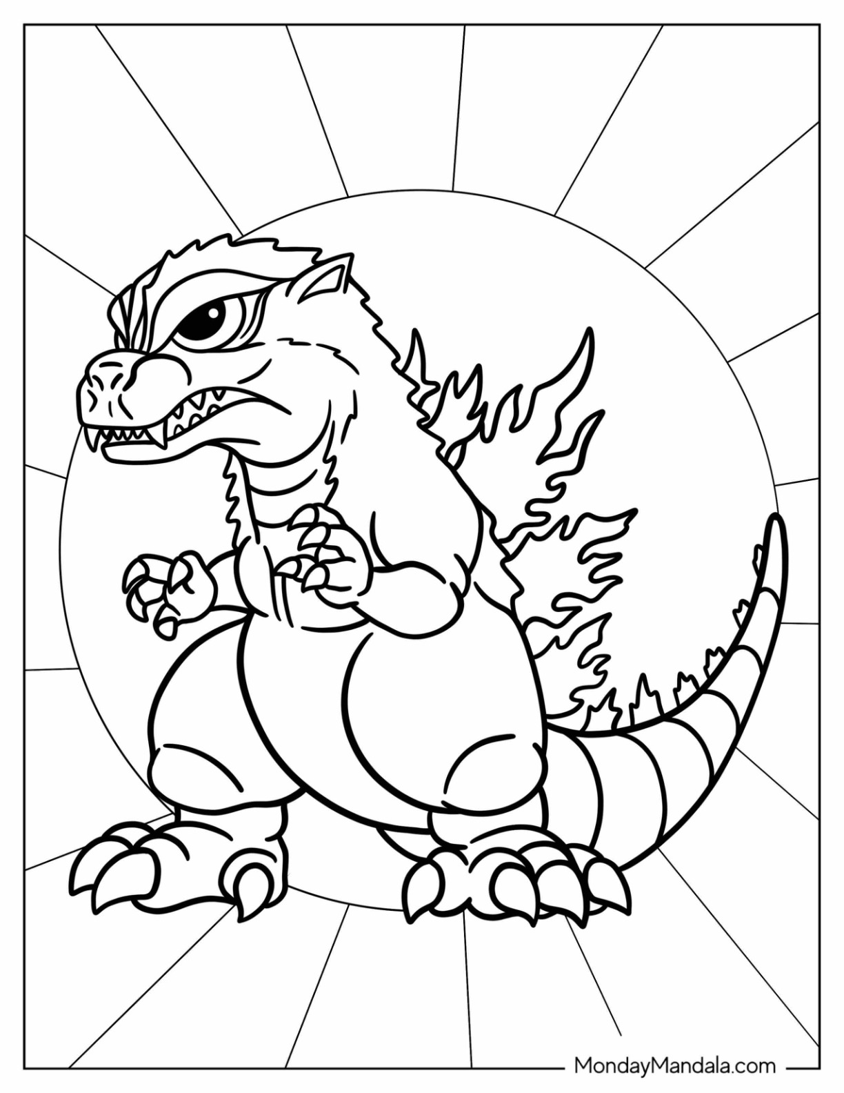 33 Epic Godzilla Coloring Pages Printable 3