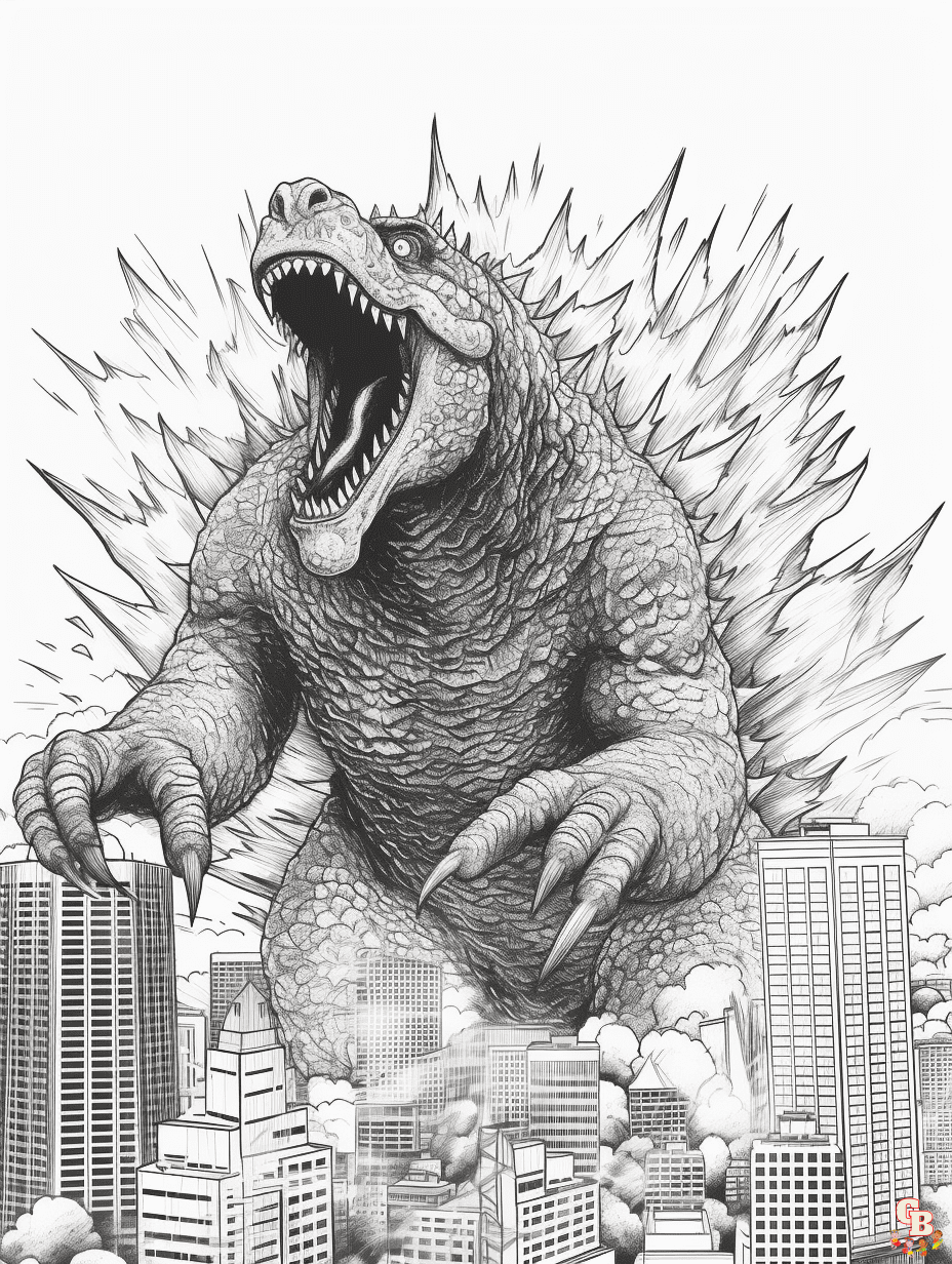 33 Epic Godzilla Coloring Pages Printable 31