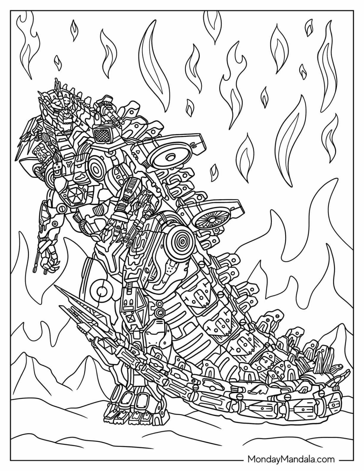 33 Epic Godzilla Coloring Pages Printable 32