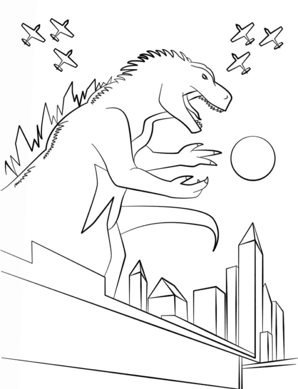 33 Epic Godzilla Coloring Pages Printable 34