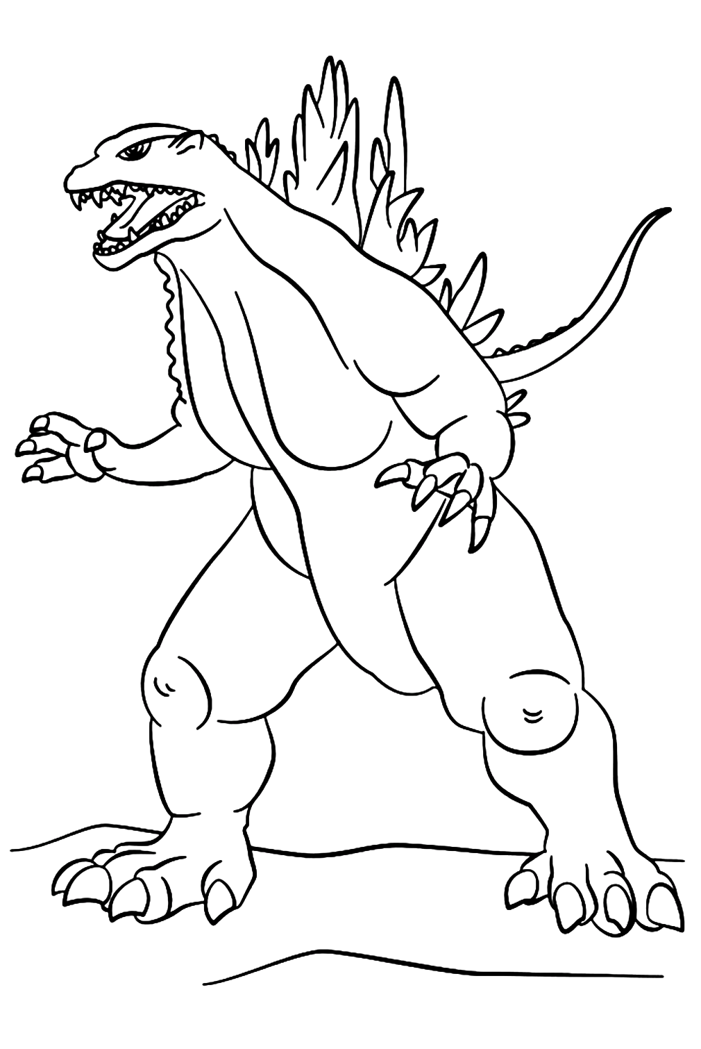 33 Epic Godzilla Coloring Pages Printable 4