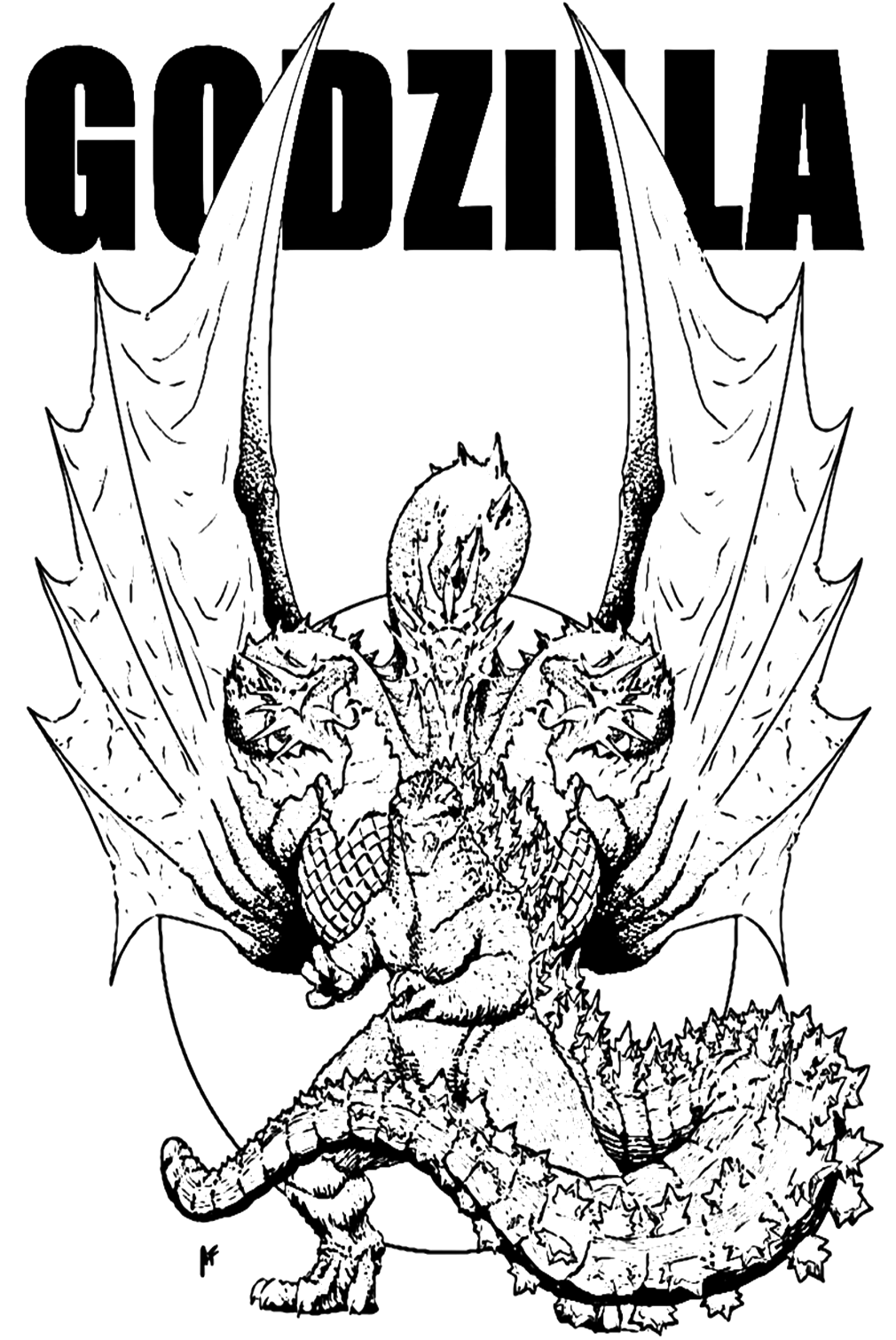 33 Epic Godzilla Coloring Pages Printable 8