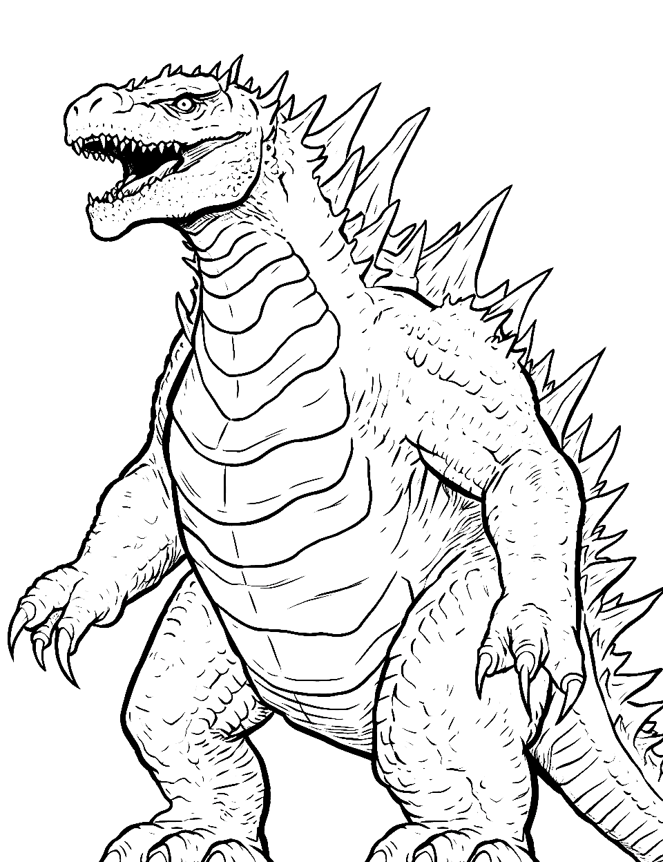 33 Epic Godzilla Coloring Pages Printable 9