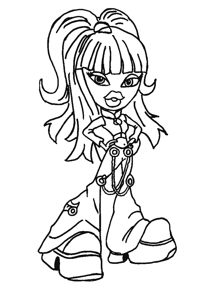 33 Fun Bratz Doll Baddie Coloring Pages Printable 6