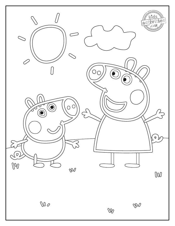 33 Fun Peppa Pig Coloring Pages Printable 2