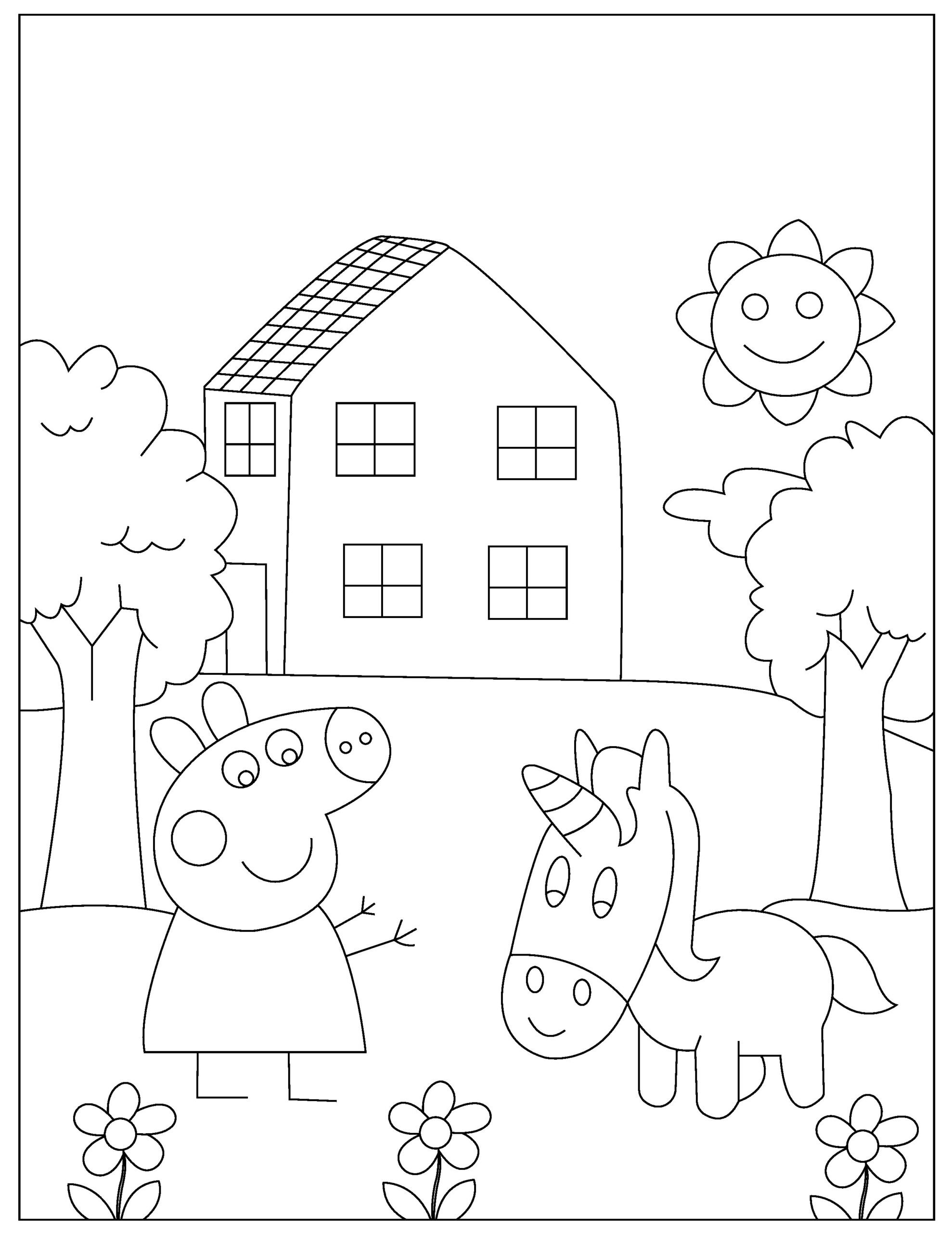 33 Fun Peppa Pig Coloring Pages Printable 7