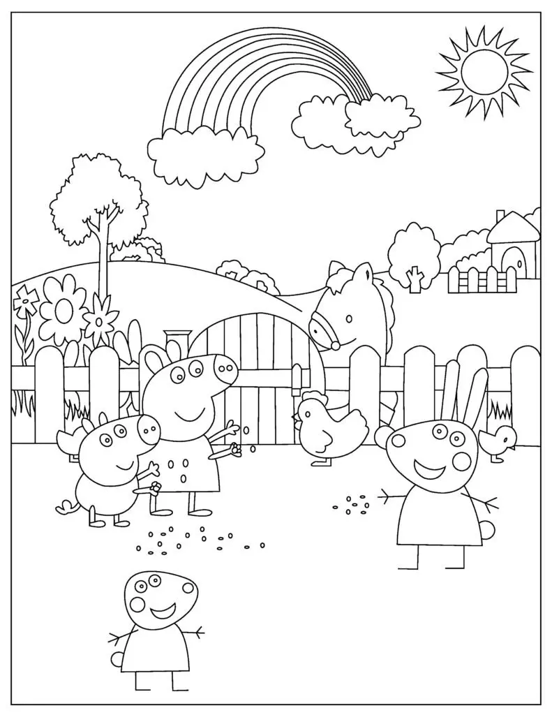 33 Fun Peppa Pig Coloring Pages Printable 9