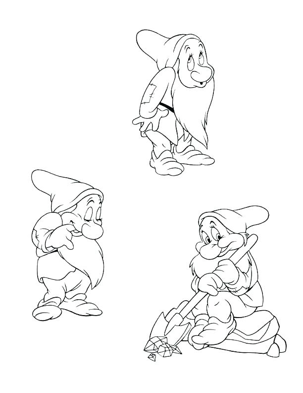 33 Magical Snow White and the Seven Dwarfs Coloring Pages Printable 11