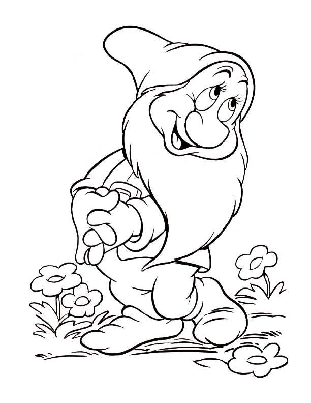 33 Magical Snow White and the Seven Dwarfs Coloring Pages Printable 12