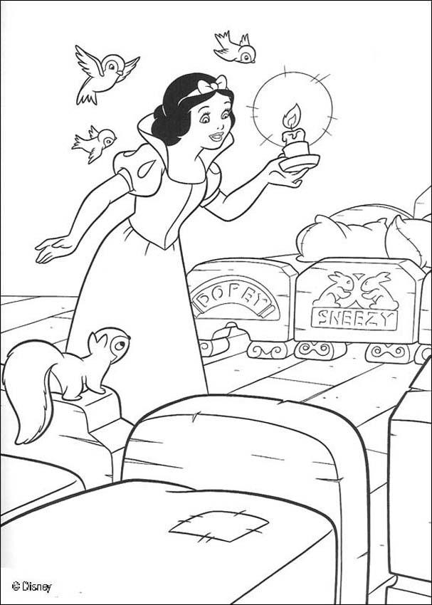 33 Magical Snow White and the Seven Dwarfs Coloring Pages Printable 17