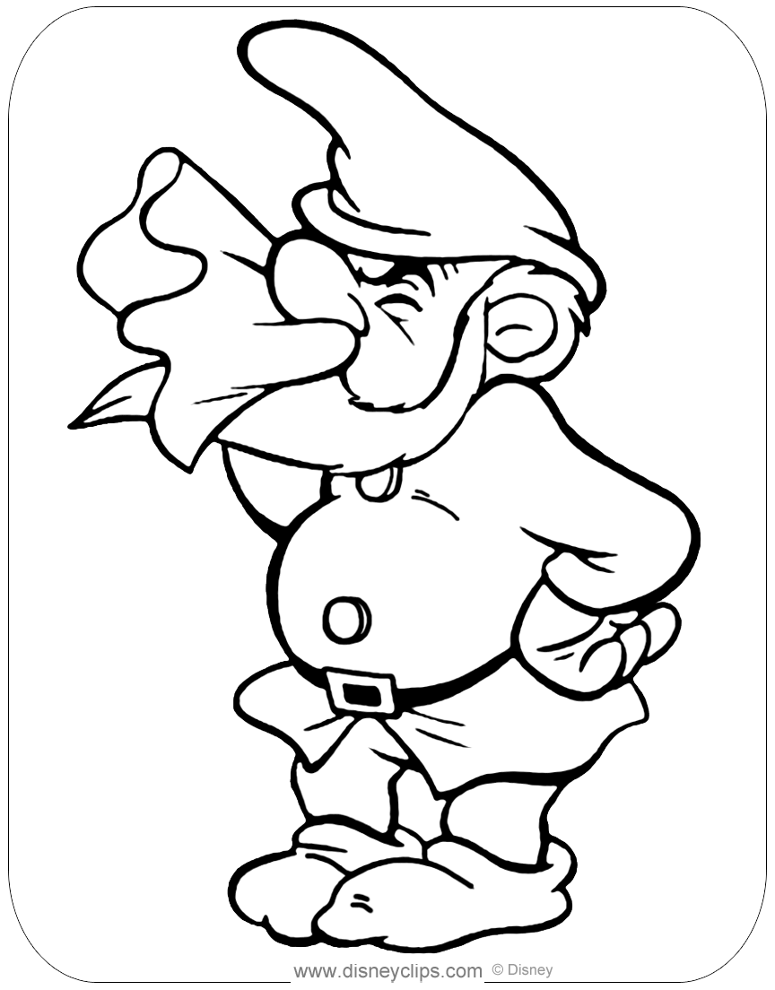 33 Magical Snow White and the Seven Dwarfs Coloring Pages Printable 18