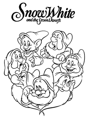 33 Magical Snow White and the Seven Dwarfs Coloring Pages Printable 20