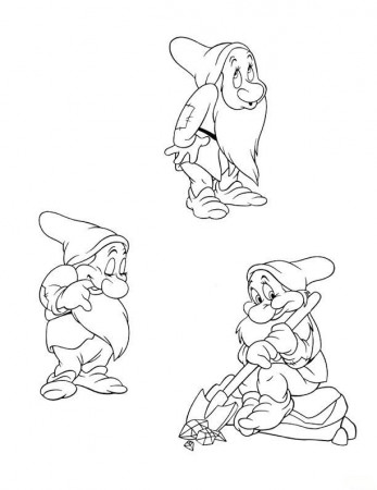 33 Magical Snow White and the Seven Dwarfs Coloring Pages Printable 22