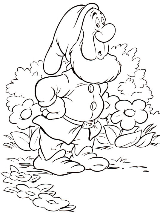 33 Magical Snow White and the Seven Dwarfs Coloring Pages Printable 24