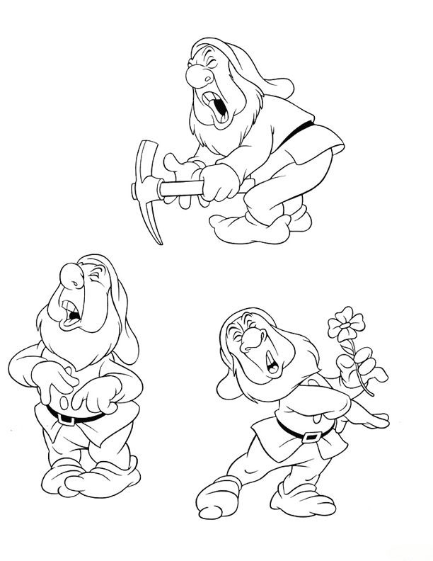 33 Magical Snow White and the Seven Dwarfs Coloring Pages Printable 33