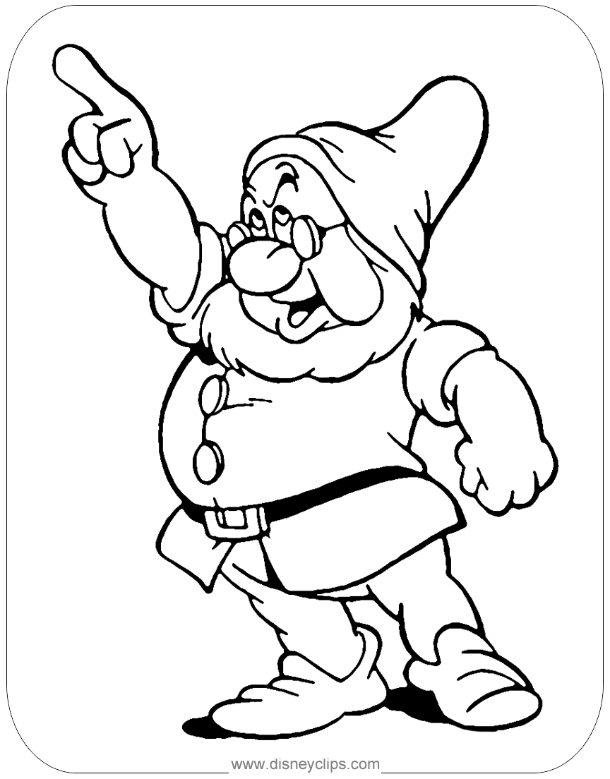 33 Magical Snow White and the Seven Dwarfs Coloring Pages Printable 5