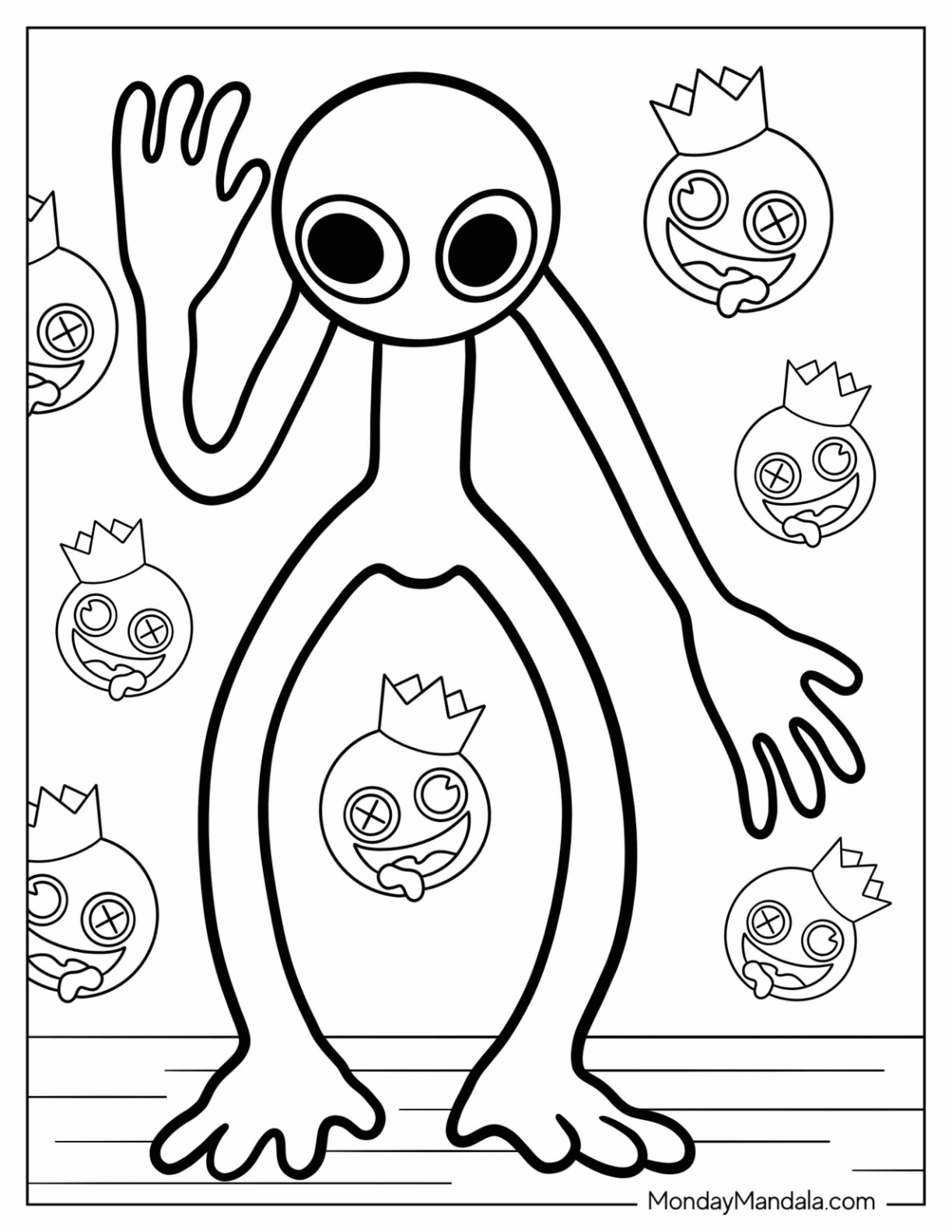 33 Rainbow Friends Teal Coloring Pages Printable 28