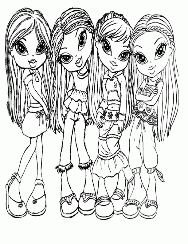 34 Cute Baddie Brats Coloring Pages Printable 1