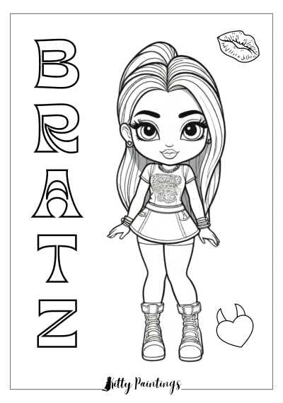 34 Cute Baddie Brats Coloring Pages Printable 34