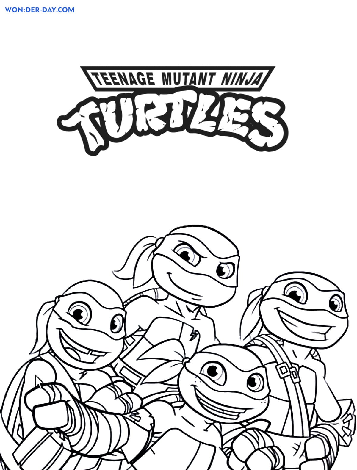 34 Dynamic Teenage Mutant Ninja Turtles Coloring Pages Printable 1