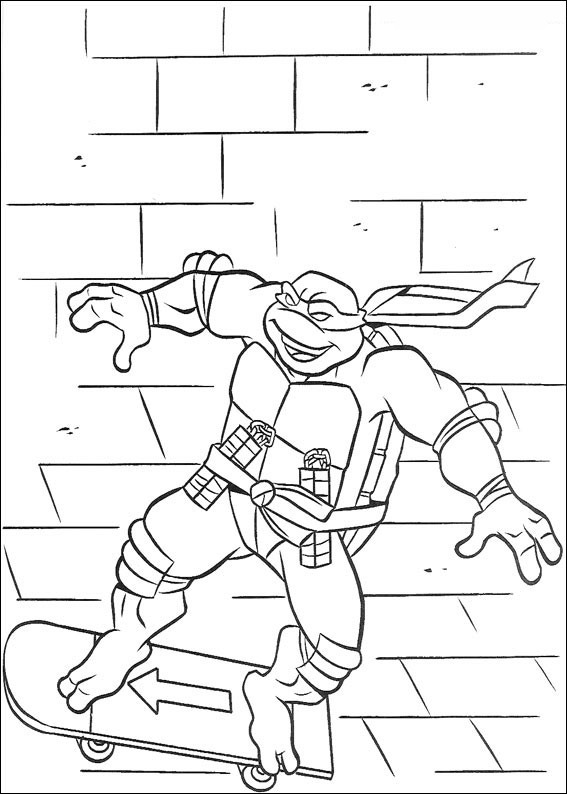 34 Dynamic Teenage Mutant Ninja Turtles Coloring Pages Printable 14