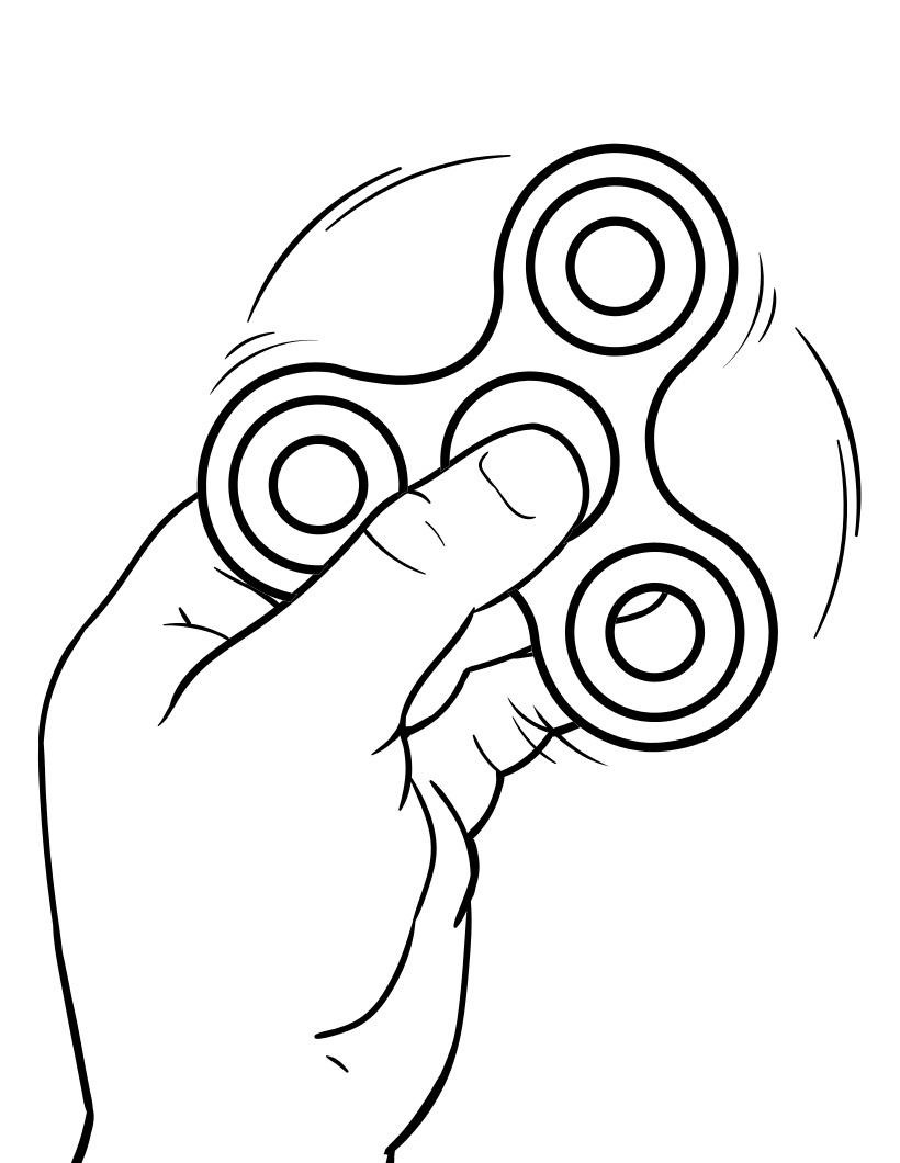 34 Fidget Spinner Coloring Pages Printable 1