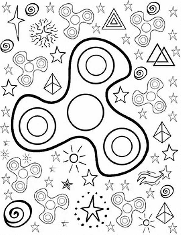 34 Fidget Spinner Coloring Pages Printable 11