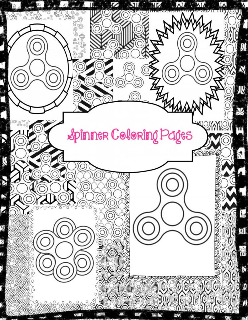 34 Fidget Spinner Coloring Pages Printable 6