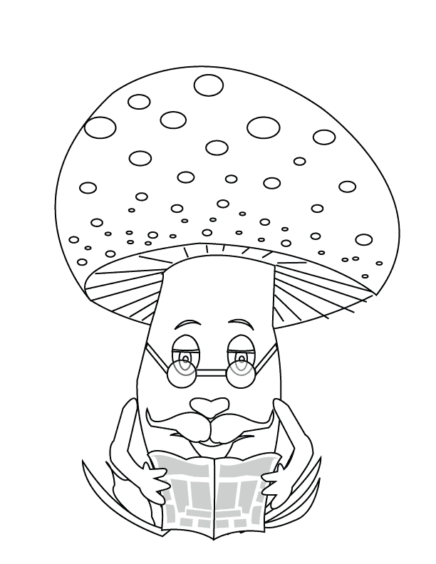 34 Fun Mushrooms Coloring Pages Printable 16