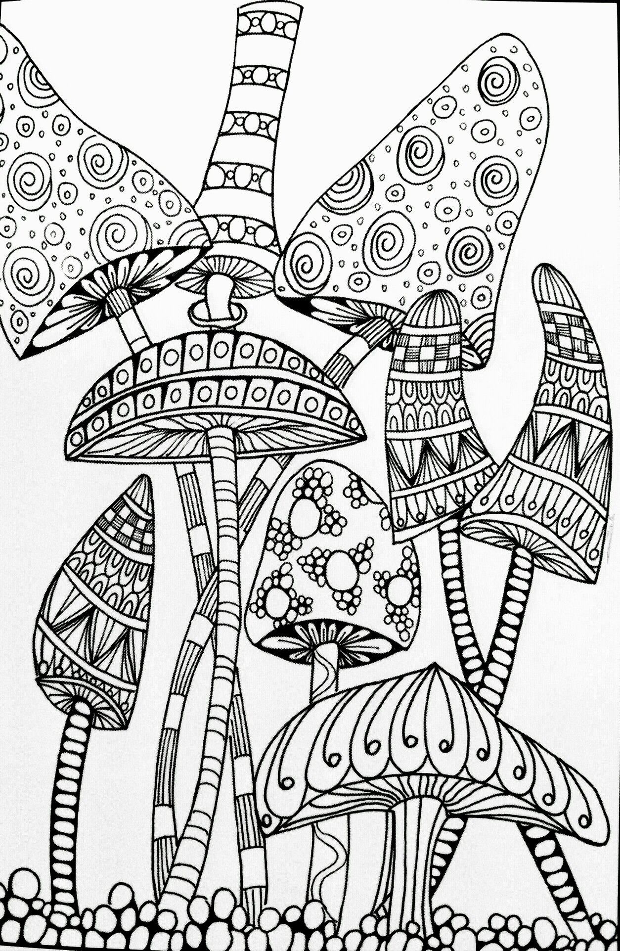 34 Fun Mushrooms Coloring Pages Printable 20