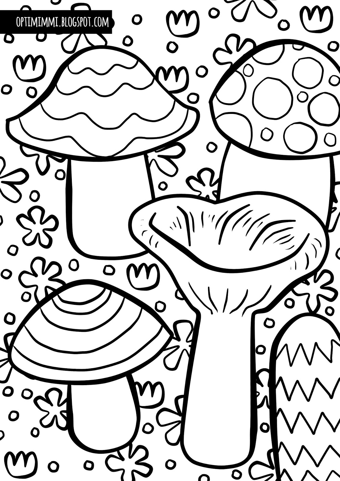 34 Fun Mushrooms Coloring Pages Printable 24