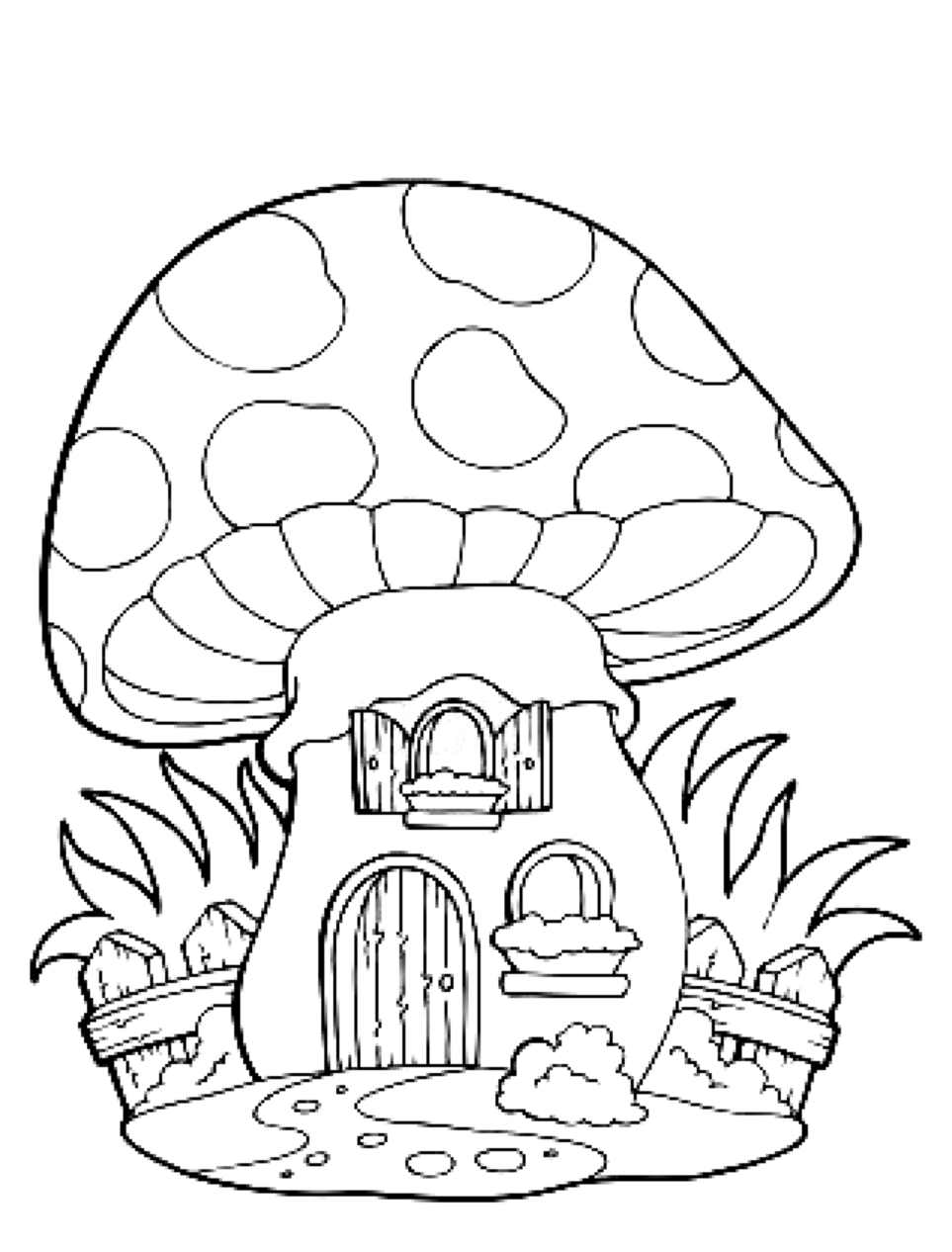 34 Fun Mushrooms Coloring Pages Printable 25