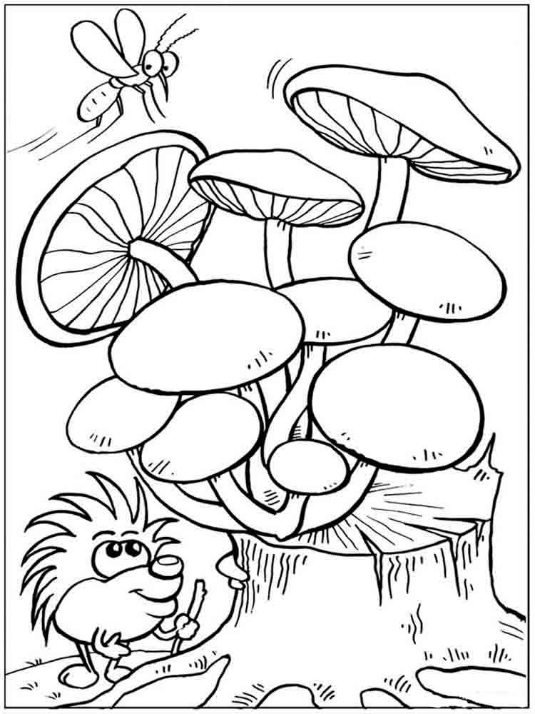 34 Fun Mushrooms Coloring Pages Printable 4