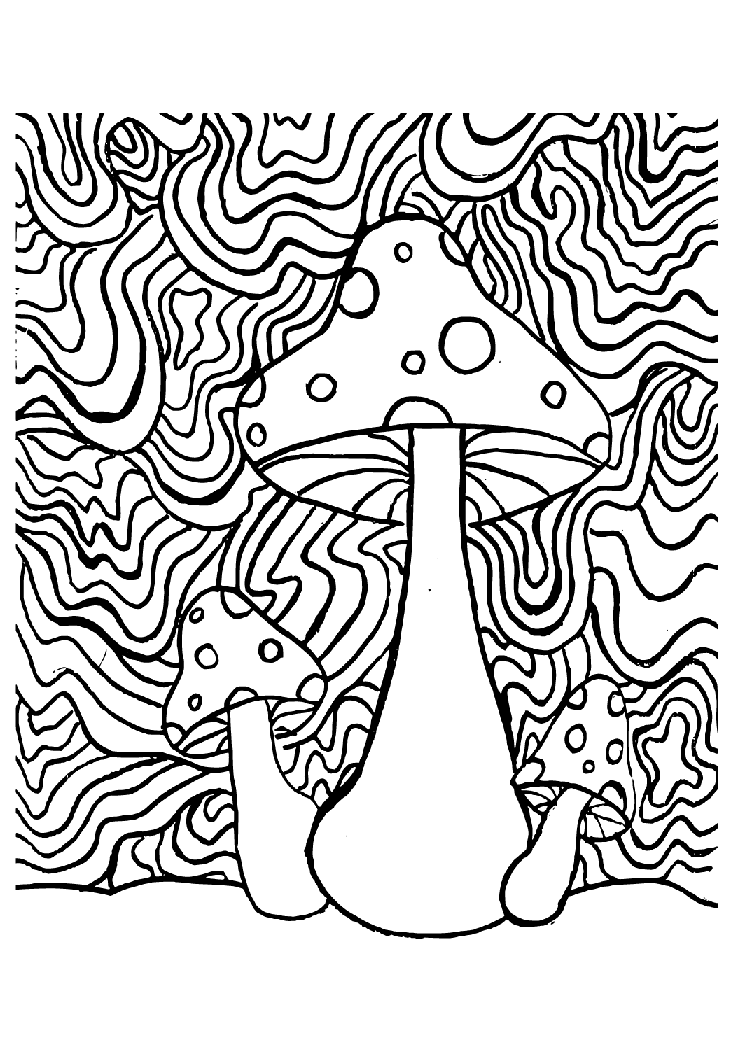 34 Fun Mushrooms Coloring Pages Printable 8