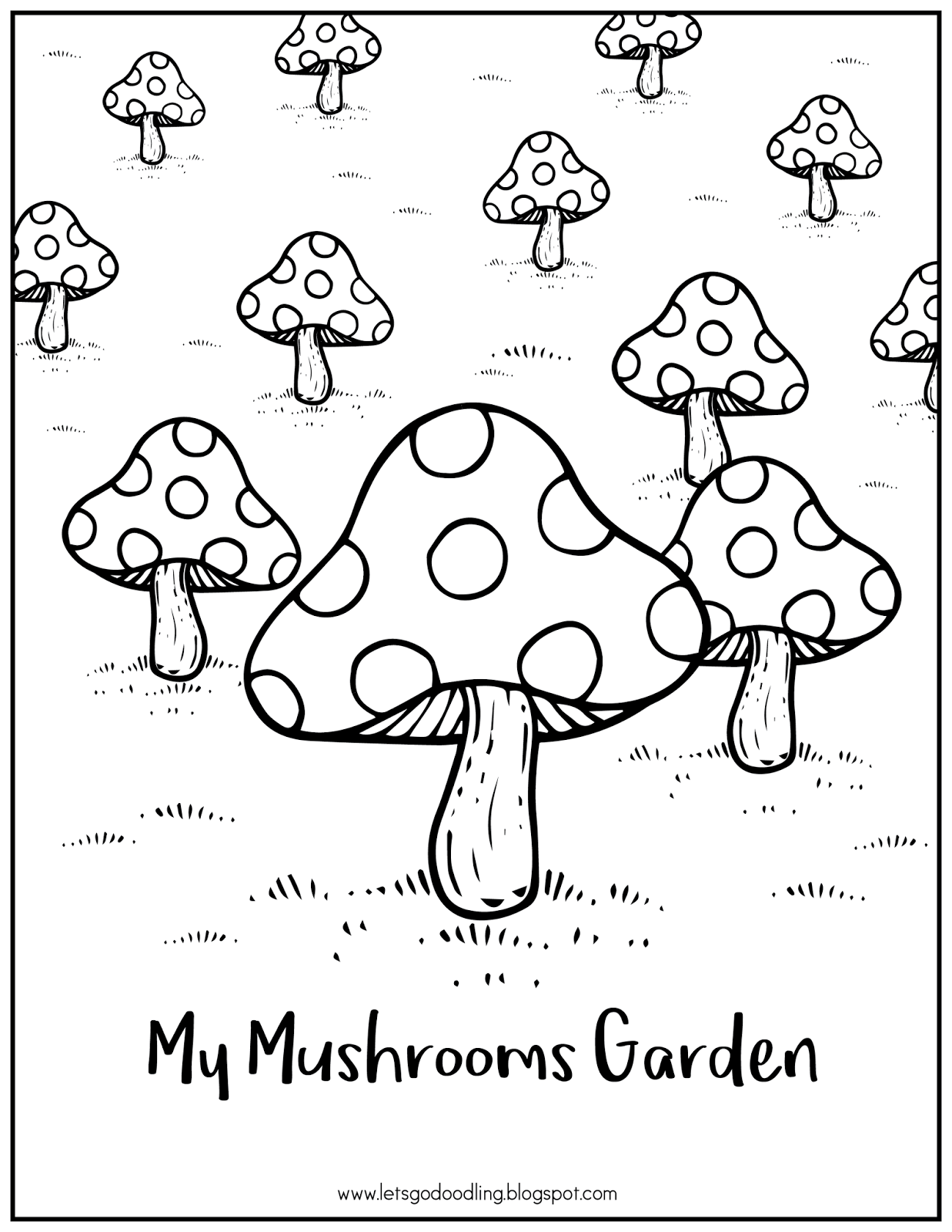 34 Fun Mushrooms Coloring Pages Printable 9