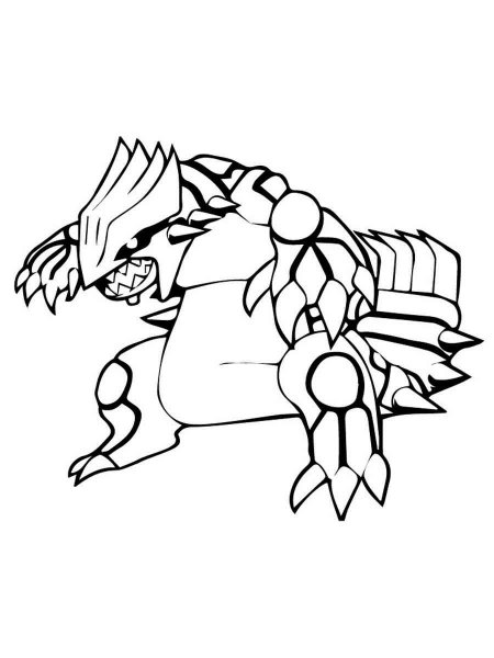 34 Legendary Groudon Pokemon Coloring Pages Printable 3