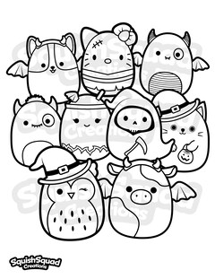 34 Squishville Coloring Pages Printable 1