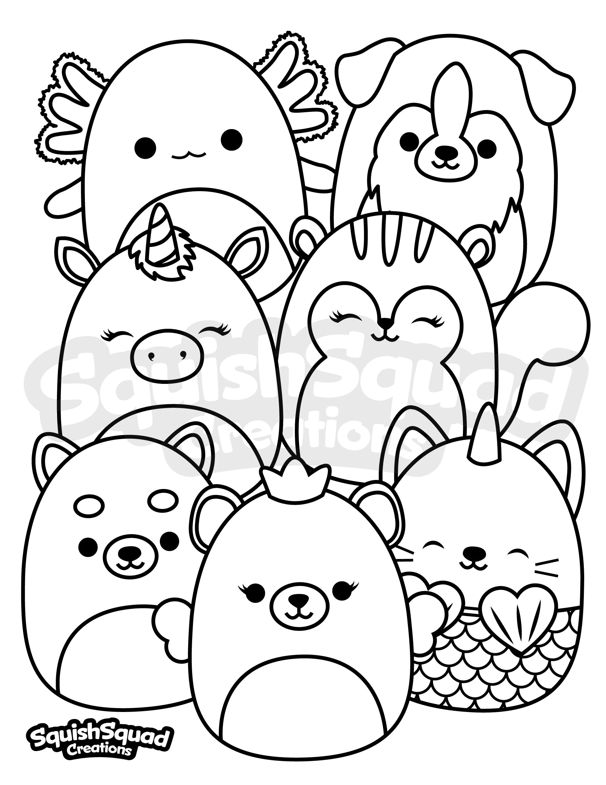 34 Squishville Coloring Pages Printable 3