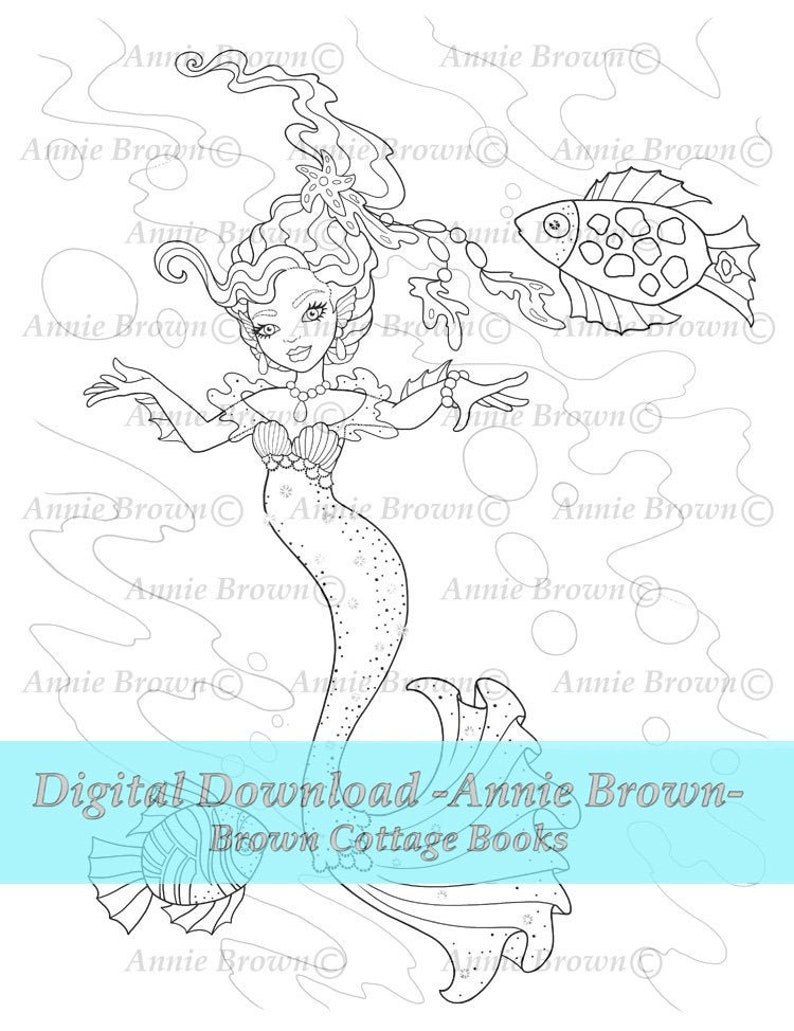 34 Stylish Mermaid Coloring Pages Anime Printable 22