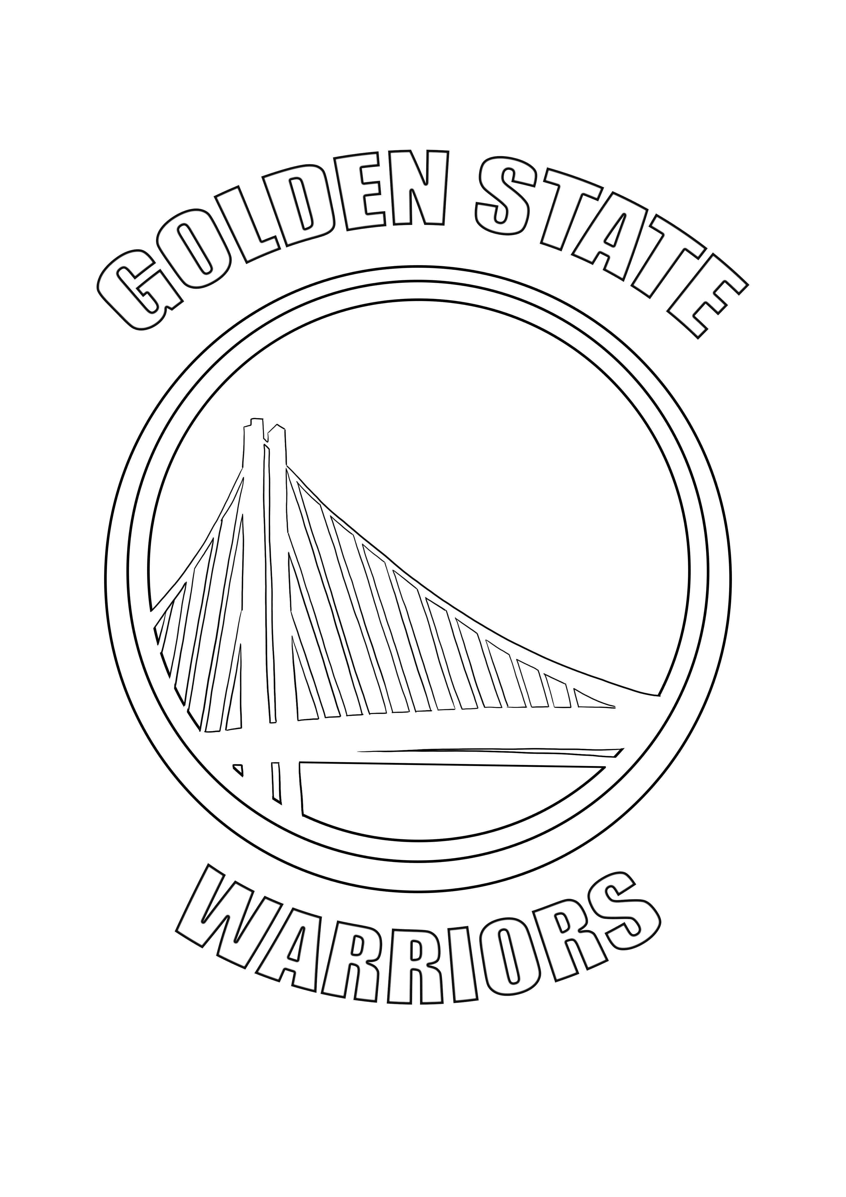 35 Bold Golden State Warriors Logo Coloring Page Printable 1