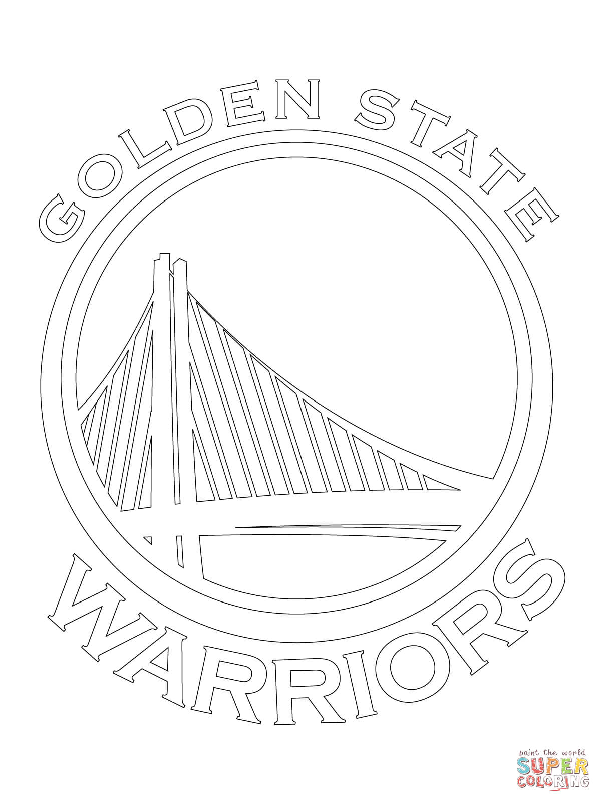 35 Bold Golden State Warriors Logo Coloring Page Printable 24