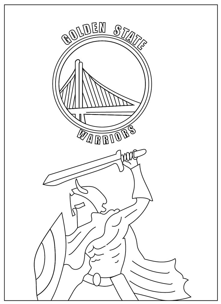 35 Bold Golden State Warriors Logo Coloring Page Printable 26