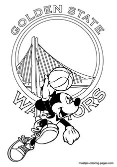 35 Bold Golden State Warriors Logo Coloring Page Printable 27