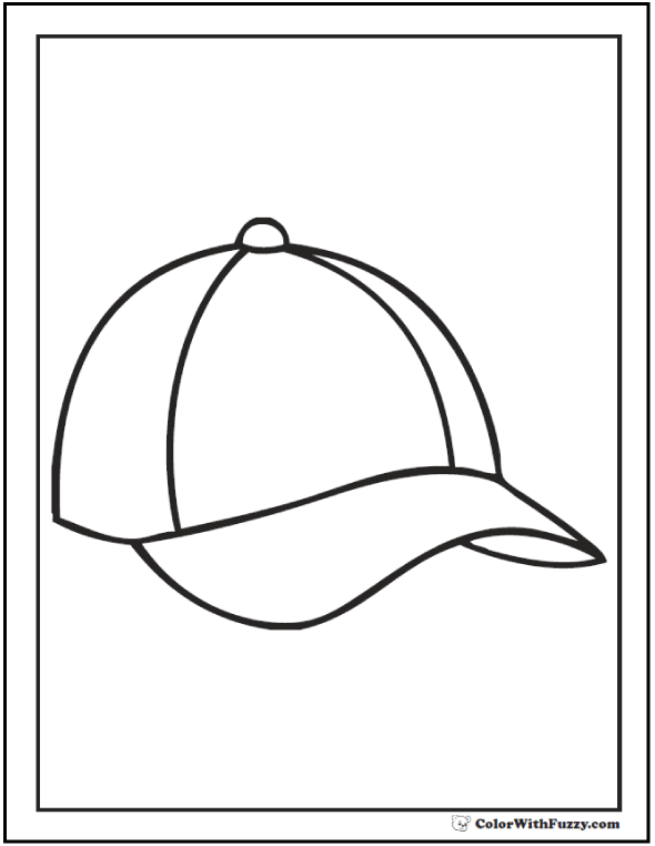 35 Cool Baseball Hat Coloring Pages Printable 27