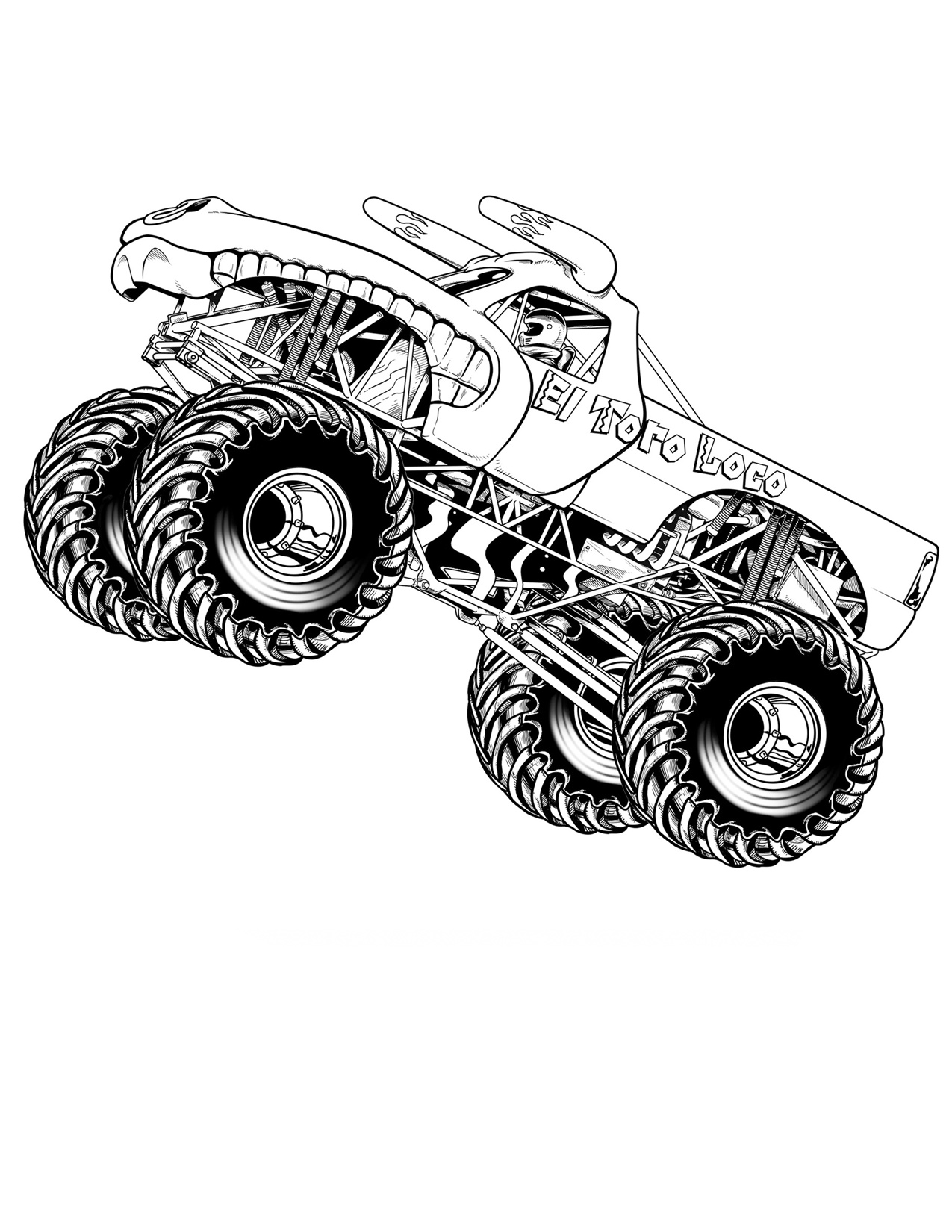 35 Epic Monster Truck Coloring Page Printable 1