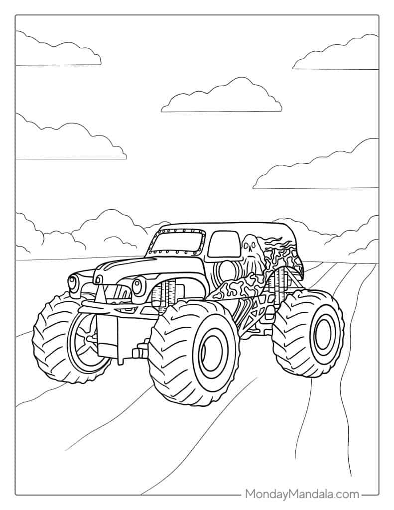 35 Epic Monster Truck Coloring Page Printable 15